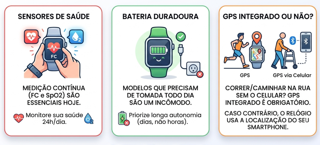 funcionalidades dos smartwatchs