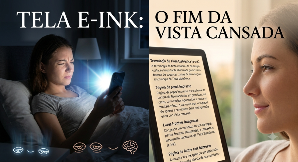 tela e-ink do kindle