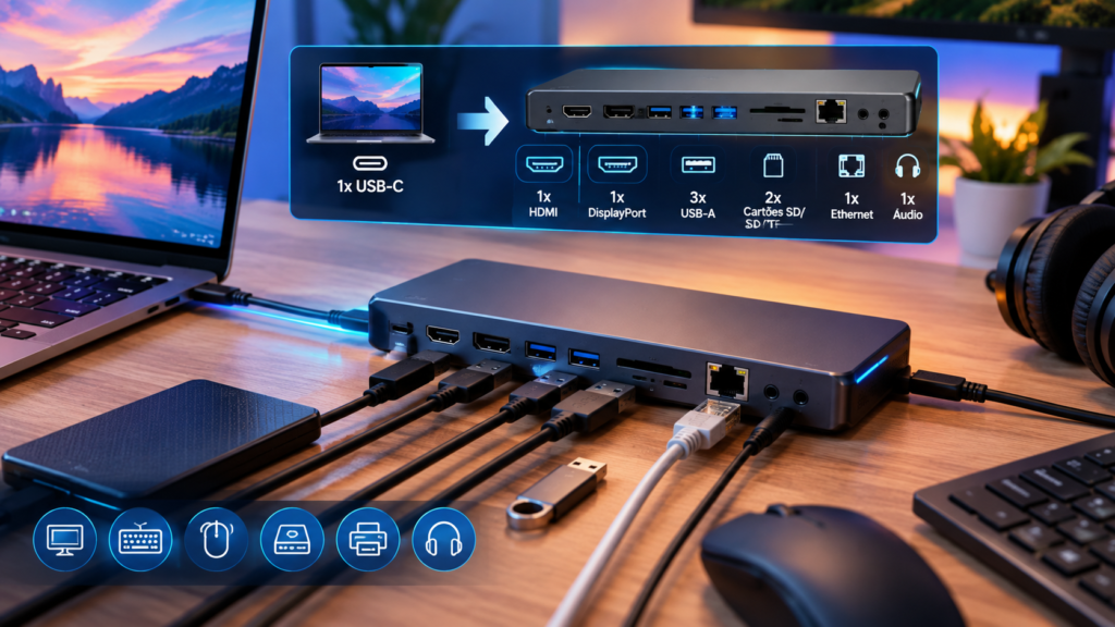 Como Transformar Seu Notebook em uma Estação de Trabalho com Múltiplos Monitores